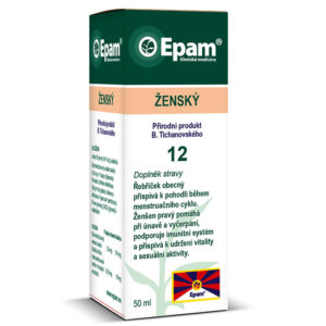 Epam 12 – Ženský Epam 12 Ženský, 50 ml, bylinná směs pro hormonální rovnováhu a komfort při menstruaci či menopauze.