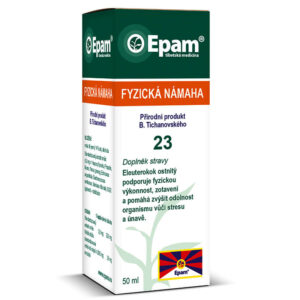 Epam 23 – Fyzická námaha Epam 23, 50 ml, bylinný komplex pro podporu organismu při zvýšené fyzické zátěži a sportu.