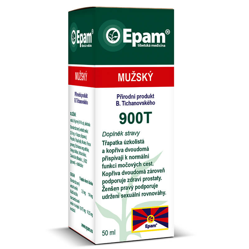 Epam 900 T – Mužský Epam 900 T Mužský, 50 ml, doplněk stravy pro zdraví prostaty, močových cest a mužskou vitalitu.