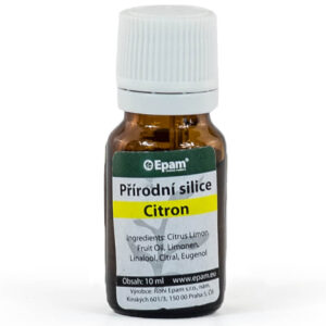 Citron Lahvička 100% přírodní silice Citron Epam, 10 ml, osvěžující vůně pro povzbuzení, soustředění a čištění vzduchu.