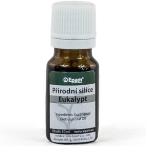Eukalypt Lahvička 100% přírodní silice Eukalypt Epam, 10 ml, silná vůně pro uvolnění dýchacích cest a antiseptické účinky.