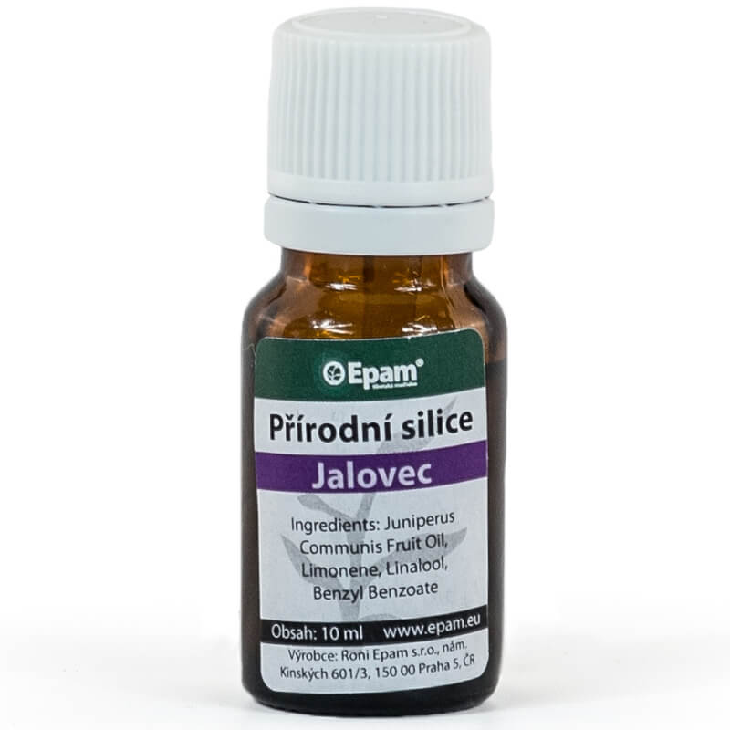 Jalovec Lahvička 100% přírodní silice Jalovec Epam, 10 ml, podporuje lymfatický systém, detoxikaci a úlevu při bolestech kloubů.