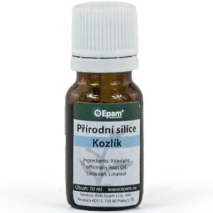 Kozlík Lahvička 100% přírodní silice Kozlík Epam, 10 ml, zklidňující olej pro podporu spánku a zmírnění nervového napětí a stresu.