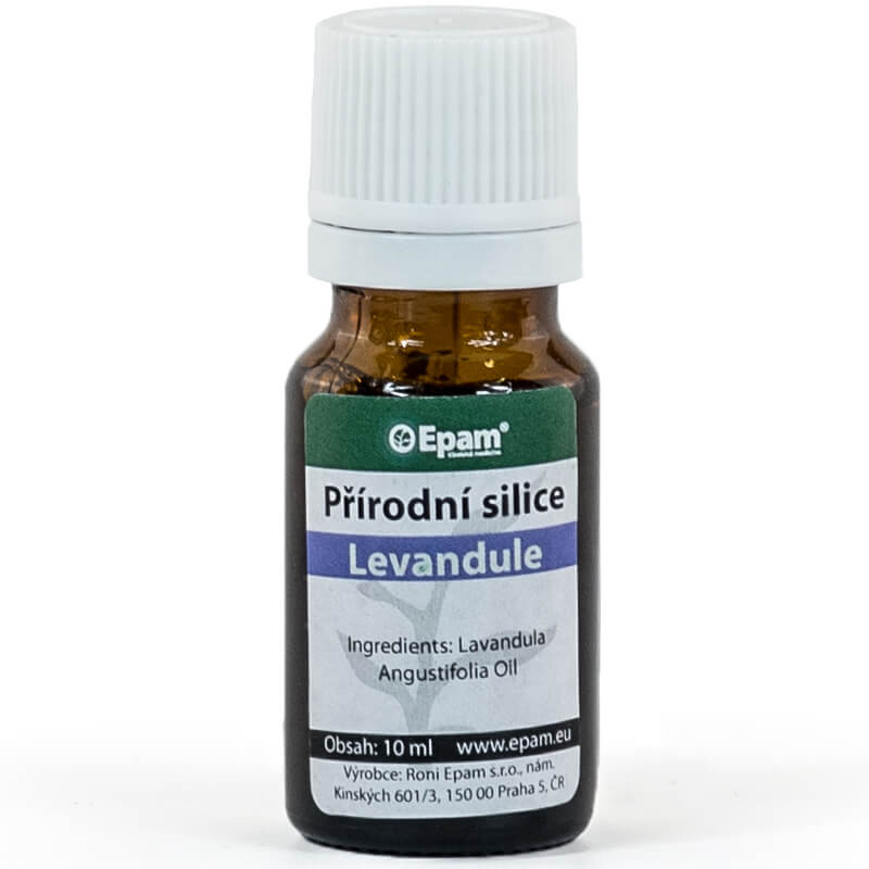 Levandule Lahvička 100% přírodní silice Levandule Epam, 10 ml, univerzální olej pro relaxaci, zklidnění pokožky a lepší spánek.