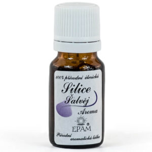 Šalvěj Lahvička 100% přírodní silice Šalvěj Epam, 10 ml, bylinná vůně pro pročištění vzduchu a podporu při respiračních potížích.