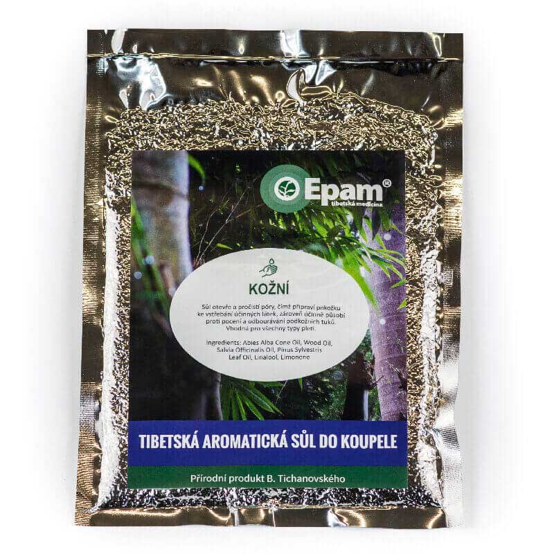 Sůl Kožní Balení soli do koupele Kožní Epam, 250 g, pomáhá při ekzémech, nadměrném pocení a odbourávání podkožního tuku.