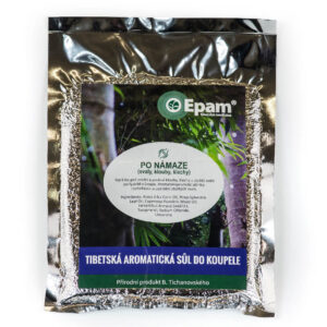 Sůl Po námaze Balení soli do koupele Po námaze Epam, 250 g, bylinná sůl pro relaxaci šlach a svalů po sportu a fyzické zátěži.