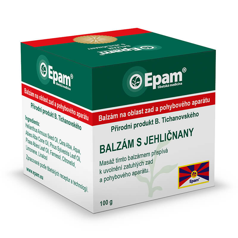 Balzám s jehličnany Kelímek Balzám s jehličnany EPAM, 100 g, hřejivá mast s jehličím pro uvolnění ztuhlých zad a svalů.