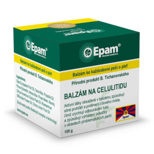 Balzám Na celulitidu Kelímek Balzám Na celulitidu EPAM, 100 g, masážní mast pro prokrvení pokožky, vyhlazení a odbourávání tuků.